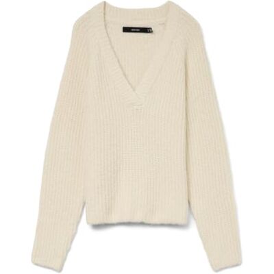VERO MODA Vmnovah Rib Ls V-hals Pullover Noos, berk, XL VERO MODA Vmnovah Rib Ls V-hals Pullover Noos, berk, XL