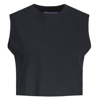 JJXX JACK & JONES Dames JXALVIRA SL Slim Crop Every Tee Top, Zwart, S JJXX JACK & JONES Dames JXALVIRA SL Slim Crop Every Tee Top, Zwart, S