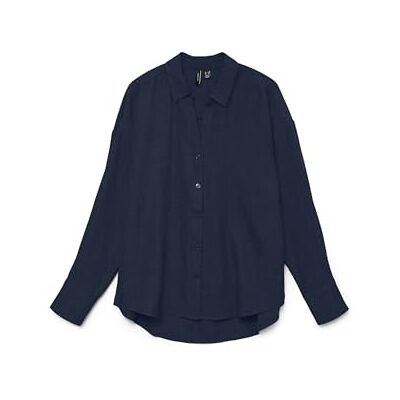 VERO MODA Vmmelaney Queeny Ls Shirt WVN Noos, navy blazer, XS VERO MODA Vmmelaney Queeny Ls Shirt WVN Noos, navy blazer, XS
