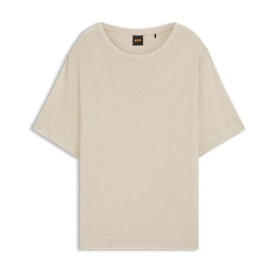 Boss T-shirt voor dames, Open Beige 287, XL Boss T-shirt voor dames, Open Beige 287, XL