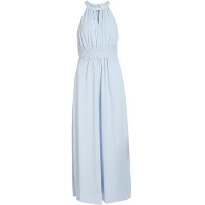 VILA Dames VIMILINA halternek maxi jurk/SU-NOOS jurk, Kentucky Blue/Detail: Elastic, 44, Kentucky Blue/Detail: elastisch, 44 VILA Dames VIMILINA halternek maxi jurk/SU-NOOS jurk, Kentucky Blue/Detail: Elastic, 44, Kentucky Blue/Detail: elastisch, 44