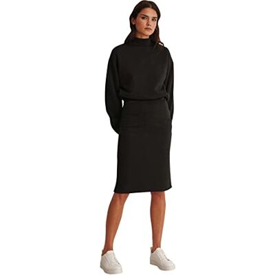 NA-KD Basic midi-rok voor dames, Zwart, XXS NA-KD Basic midi-rok voor dames, Zwart, XXS
