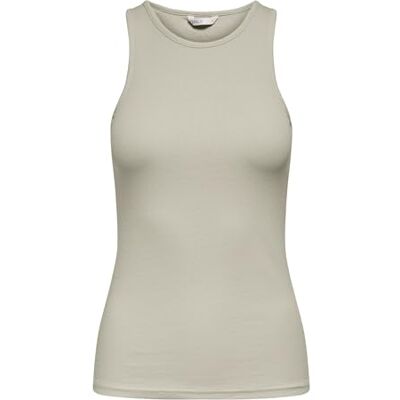 ONLY ONLKENYA Geribbelde tanktop voor dames, basic shirt met ronde hals, mouwloos in structuur, ripp ONLY ONLKENYA Geribbelde tanktop voor dames, basic shirt met ronde hals, mouwloos in structuur, ripp