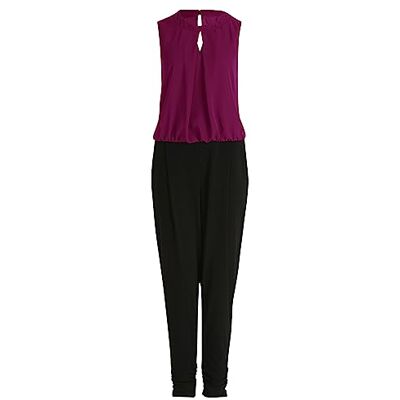Vera Mont Jumpsuit voor dames met cut-outs, Patch zwart/paars, 48 Vera Mont Jumpsuit voor dames met cut-outs, Patch zwart/paars, 48