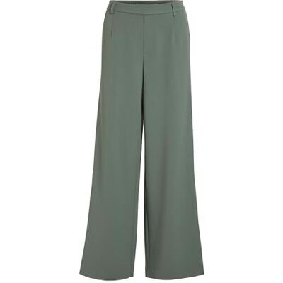 VILA Vivarone HW Wide Pant NOOS, groen (duck green), 36 VILA Vivarone HW Wide Pant NOOS, groen (duck green), 36