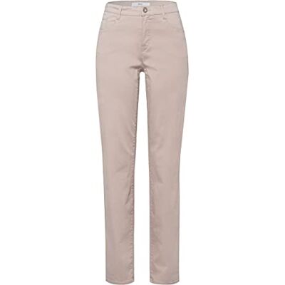 Brax Dames Style Carola Five-Pocket katoen-satijnen broek, beige, 38L Brax Dames Style Carola Five-Pocket katoen-satijnen broek, beige, 38L
