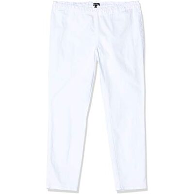Ulla Popken Dames grote maten tot 64 Jeggings, slipbroek elastische band, achterzakken Slim Fit 696876, wit, 58 NL Ulla Popken Dames grote maten tot 64 Jeggings, slipbroek elastische band, achterzakken Slim Fit 696876, wit, 58 NL