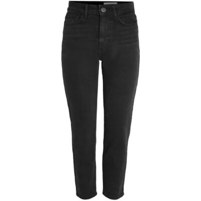 NOISY MAY Nmmoni Hw Straight Ank Jeans Zwart Noos Stretch Dames, Zwarte jeans, 27W X 32L NOISY MAY Nmmoni Hw Straight Ank Jeans Zwart Noos Stretch Dames, Zwarte jeans, 27W X 32L