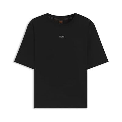 Boss C_ Enis_Small_Logo T-shirt voor dames, Black001, XL Boss C_ Enis_Small_Logo T-shirt voor dames, Black001, XL