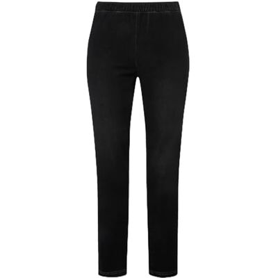 Ulla Popken Jersey jeans voor dames, zwart, 33W x 32L Ulla Popken Jersey jeans voor dames, zwart, 33W x 32L
