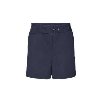 VERO MODA Vmsasha Hw Belt Shorts voor dames, navy blazer, 38 VERO MODA Vmsasha Hw Belt Shorts voor dames, navy blazer, 38