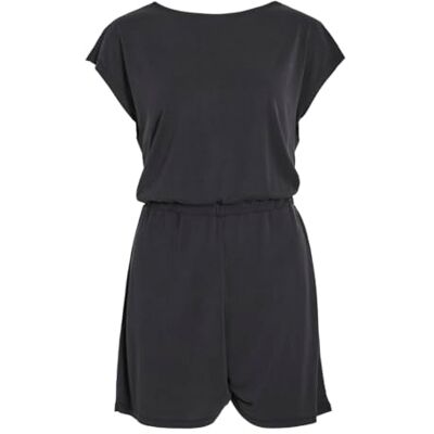 VILA VIMODALA BOAT NECK CAP SLEEVE PLAYSUIT/R, zwart beauty, S VILA VIMODALA BOAT NECK CAP SLEEVE PLAYSUIT/R, zwart beauty, S