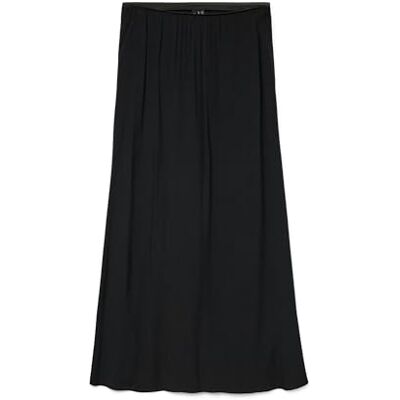 VERO MODA Dames Maxi Rok met Elastische Taille en A-lijn Snit, Colour:Black, Size:XS VERO MODA Dames Maxi Rok met Elastische Taille en A-lijn Snit, Colour:Black, Size:XS