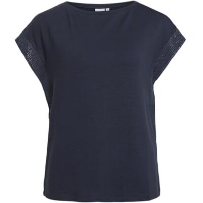VILA Vibilea Boatneck Capsleeve Top, navy blazer, L VILA Vibilea Boatneck Capsleeve Top, navy blazer, L