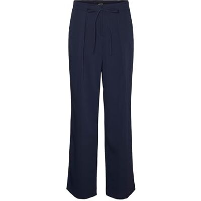 VERO MODA VMISOLDE MW Wide Belt Pant, navy blazer, 34W / 30L VERO MODA VMISOLDE MW Wide Belt Pant, navy blazer, 34W / 30L