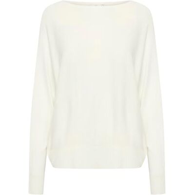 KAFFE Damestrui met lange vleermuismouwen, boat hals, casual, fit, licht gebreid dames Pullover KAFFE Damestrui met lange vleermuismouwen, boat hals, casual, fit, licht gebreid dames Pullover