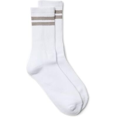 VERO MODA Vmmel Stripe Sporty Socks Noos, wit (snow white), One size VERO MODA Vmmel Stripe Sporty Socks Noos, wit (snow white), One size