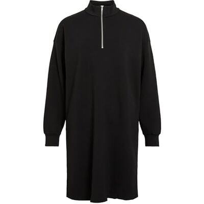 VILA Visandy L/S High Neck Sweat Dress, zwart, L VILA Visandy L/S High Neck Sweat Dress, zwart, L