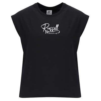 Russell Athletic Maya-s/S Crewneck Tee T-shirt, zwart, medium, zwart, M Russell Athletic Maya-s/S Crewneck Tee T-shirt, zwart, medium, zwart, M