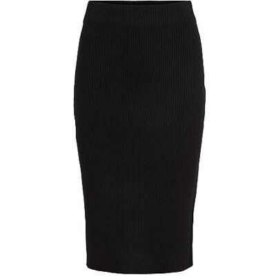 VILA Viril Pencil Hw Knit Skirt-Noos kokerrok voor dames, zwart, XL VILA Viril Pencil Hw Knit Skirt-Noos kokerrok voor dames, zwart, XL