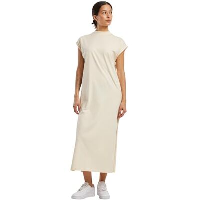 Build Your Brand Damesjurk, lange schouderjurk, lange damesjurk met verlengde schouderpartij, 100% katoen, maten XS 5XL, witzand., 4XL Build Your Brand Damesjurk, lange schouderjurk, lange damesjurk met verlengde schouderpartij, 100% katoen, maten XS 5XL, witzand., 4XL
