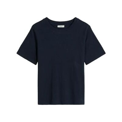 Marc O'Polo Marc OPolo Denim dames T-shirt van biologisch katoen met ronde hals, Navy Teal, M Marc O'Polo Marc OPolo Denim dames T-shirt van biologisch katoen met ronde hals, Navy Teal, M