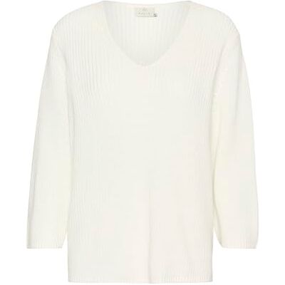 KAFFE Damestrui met V-hals en cropped mouw, relaxed fit, chunky gebreid, hip-lengte dames Pullover KAFFE Damestrui met V-hals en cropped mouw, relaxed fit, chunky gebreid, hip-lengte dames Pullover