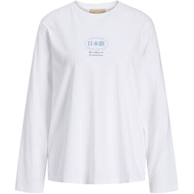 JACK & JONES Jxsoutheast Loose Ls Tee Tg JRS, wit (bright white), S JACK & JONES Jxsoutheast Loose Ls Tee Tg JRS, wit (bright white), S