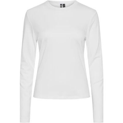 PIECES Dames Pcmara Ls Tee Noos Bc shirt met lange mouwen, wit (bright white), XS PIECES Dames Pcmara Ls Tee Noos Bc shirt met lange mouwen, wit (bright white), XS