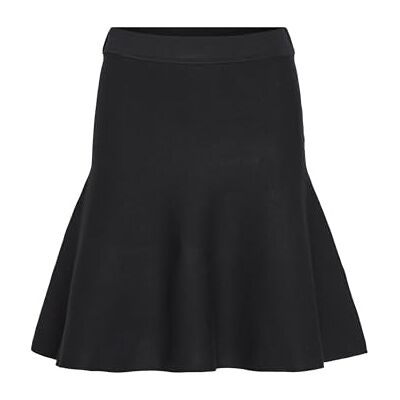 VILA Visway Hw Skater Knit Skirt/Pb, zwart beauty, S VILA Visway Hw Skater Knit Skirt/Pb, zwart beauty, S