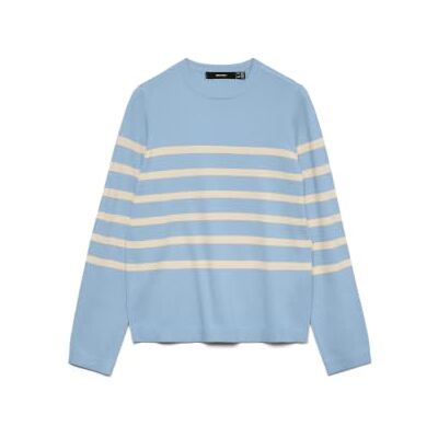VERO MODA Vmsaba Plain Ls O-Neck Pullover Ga Noos, Cashmere Blue, S VERO MODA Vmsaba Plain Ls O-Neck Pullover Ga Noos, Cashmere Blue, S