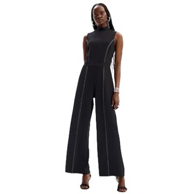 Desigual Dames jumpsuit_stit casual broek, zwart, XL Desigual Dames jumpsuit_stit casual broek, zwart, XL