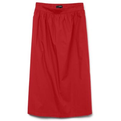 VERO MODA Dames Vmcharlotte Hw Ankle Skirt WVN Ga, fiery red, S VERO MODA Dames Vmcharlotte Hw Ankle Skirt WVN Ga, fiery red, S