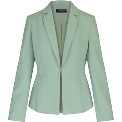 APART Fashion Dames Apart Lange Revers en Vooraan Blazer, munt, 40 APART Fashion Dames Apart Lange Revers en Vooraan Blazer, munt, 40