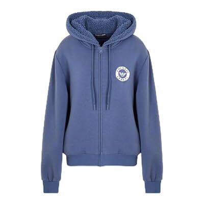 Giorgio Armani VROUWEN FUZZY FLEECE OPEN SWEATSHIRT BLAUW XL, Blauw, XL Giorgio Armani VROUWEN FUZZY FLEECE OPEN SWEATSHIRT BLAUW XL, Blauw, XL
