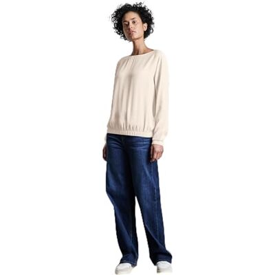 Street One Blouse met geplooide zoom, Lucid White, 36 Street One Blouse met geplooide zoom, Lucid White, 36