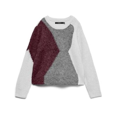 VERO MODA Dames Vmkeisa LS O-hals trui, lichtgrijs mix, L, Licht Grijs Mix, L VERO MODA Dames Vmkeisa LS O-hals trui, lichtgrijs mix, L, Licht Grijs Mix, L