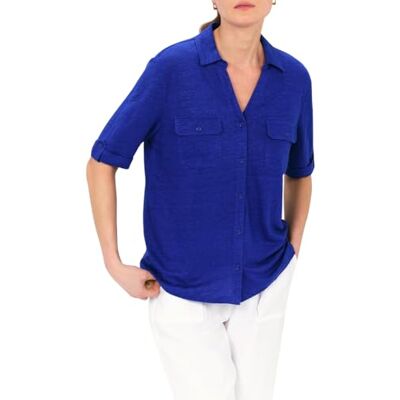 Caroll Dames TEE-SHIRT-TK064-ESTELA/AZUR/M, Blauw, M Caroll Dames TEE-SHIRT-TK064-ESTELA/AZUR/M, Blauw, M