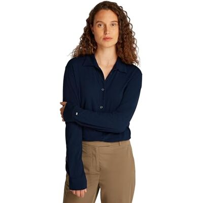Tommy Hilfiger Dames CASUAL BTN DOWN SHIRT LS WW0WW45983, blauw, M, Blauw (Donker Nacht Marine), M Tommy Hilfiger Dames CASUAL BTN DOWN SHIRT LS WW0WW45983, blauw, M, Blauw (Donker Nacht Marine), M