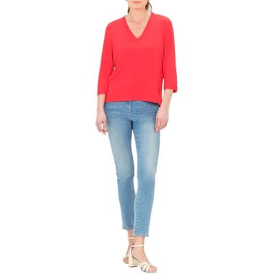 Caroll Dames T-SHIRT-241T-TBASIC/VERMILLON/XS, Rood, XS Caroll Dames T-SHIRT-241T-TBASIC/VERMILLON/XS, Rood, XS