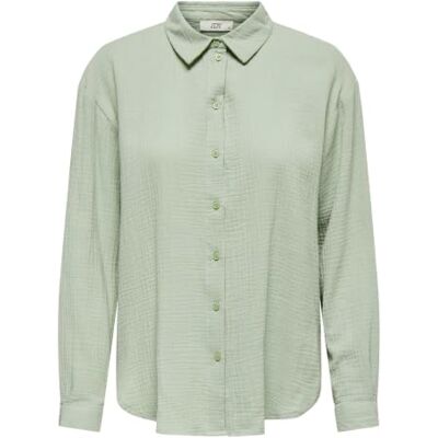 JACQUELINE de YONG JdY Dames mousseline blouse JDYTheis lange mouwen, desert sage, XL JACQUELINE de YONG JdY Dames mousseline blouse JDYTheis lange mouwen, desert sage, XL