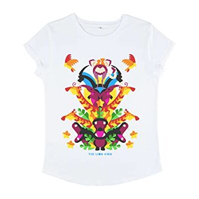 Disney The Lion King Animal Tower Women's Organic Rolled Sleeve T-shirt dames T-Shirt Disney The Lion King Animal Tower Women's Organic Rolled Sleeve T-shirt dames T-Shirt