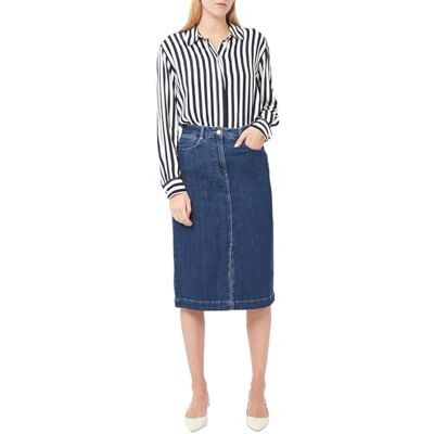 Caroll elegante middellange rok, Medium denim, 38 Caroll elegante middellange rok, Medium denim, 38