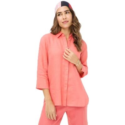 Brax Style Vicki blouse van linnen met verborgen knoopsluiting, 45 Watermeloen, 36 Brax Style Vicki blouse van linnen met verborgen knoopsluiting, 45 Watermeloen, 36