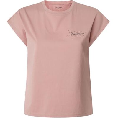 Pepe Jeans Lorena T-shirt voor dames, roze (Washed Pink), S, Roze (gewassen roze), S Pepe Jeans Lorena T-shirt voor dames, roze (Washed Pink), S, Roze (gewassen roze), S