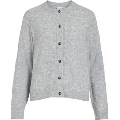 VILA Vivioli O-Neck Rib Knit gebreide jas Noos, lichtgrijs melange, XS dames, lichtgrijs melange, XS VILA Vivioli O-Neck Rib Knit gebreide jas Noos, lichtgrijs melange, XS dames, lichtgrijs melange, XS