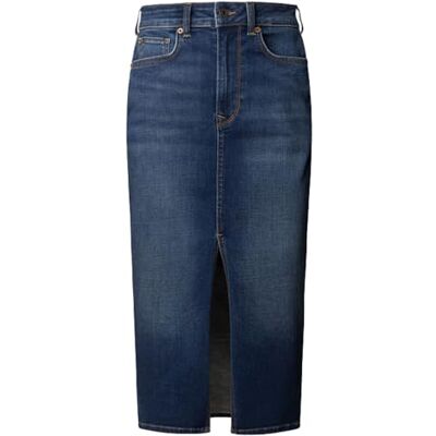 Pepe Jeans Midi Rok Hw, Blauw (denim-5fb), S Pepe Jeans Midi Rok Hw, Blauw (denim-5fb), S