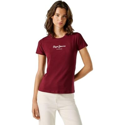 Pepe Jeans Nieuw Virginia SS N T-shirt voor dames, rood (Lotus RED), XS, Rood (Lotus Rood), XS Pepe Jeans Nieuw Virginia SS N T-shirt voor dames, rood (Lotus RED), XS, Rood (Lotus Rood), XS