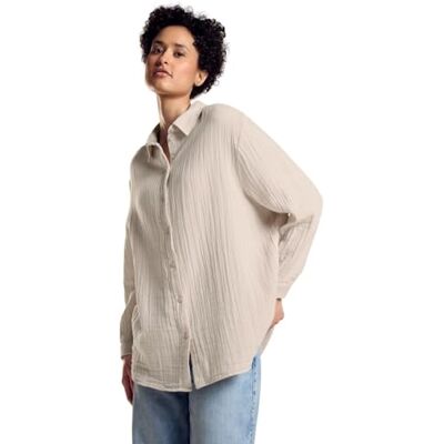 Street One mousseline blouse, Smooth Sand Beige, 42 Street One mousseline blouse, Smooth Sand Beige, 42