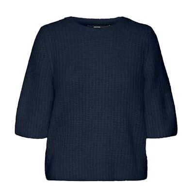 VERO MODA VMAWSOME 2/4 O-Neck Pullover Boo, navy blazer, M VERO MODA VMAWSOME 2/4 O-Neck Pullover Boo, navy blazer, M